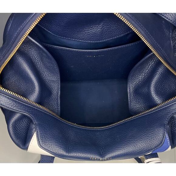 EUC Tory Burch Perry Balloon Multicolored Stripe Handbag - Picture 10 of 14